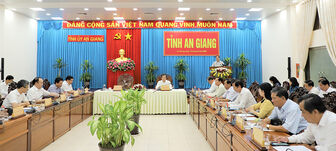 Thủ tướng Chính phủ Phạm Minh Chính làm việc với Ban Thường vụ Tỉnh ủy An Giang