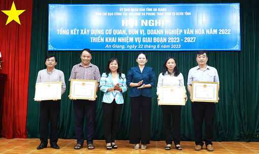 An Giang có 159 cơ quan, đơn vị, doanh nghiệp đạt chuẩn văn hóa