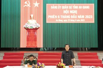 Hội nghị Đảng ủy Quân sự tỉnh An Giang phiên 6 tháng đầu năm 2023