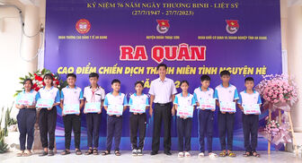 Ra quân cao điểm Chiến dịch Thanh niên tình nguyện hè năm 2023 tại Thoại Sơn