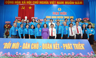 Đại hội Công đoàn huyện Thoại Sơn lần thứ IX (nhiệm kỳ 2023-2028) kết thúc thành công tốt đẹp