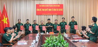 Trao quyết định  cán bộ thuộc lực lượng vũ trang tỉnh An Giang