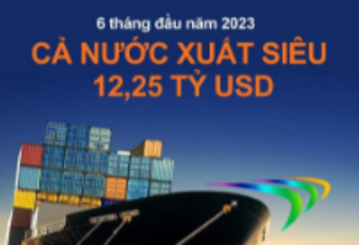 6 tháng đầu năm 2023: Cả nước xuất siêu 12,25 tỷ USD