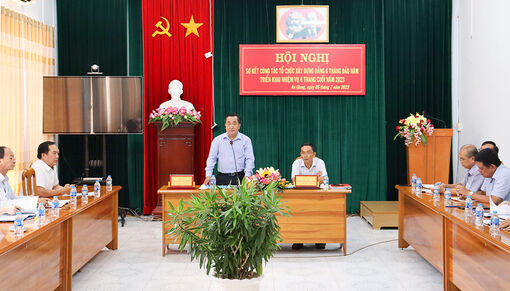 Ban Tổ chức Tỉnh ủy An Giang sơ kết công tác Tổ chức xây dựng Đảng