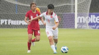 Đội tuyển nữ U19 Việt Nam thắng đậm U19 Singapore