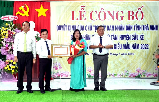 Trà Vinh: Công nhận xã An Phú Tân đạt chuẩn nông thôn mới kiểu mẫu năm 2022