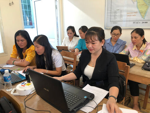 Hội LHPN huyện An Phú tập huấn phần mềm quản lý
