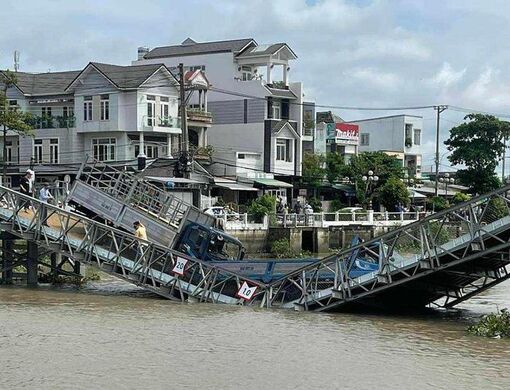 Nguyên nhân cầu tạm ở Trà Vinh bị sập khi thử tải