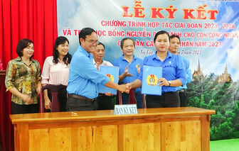 Huyện Tri Tôn và huyện Củ Chi hợp tác phát triển công đoàn
