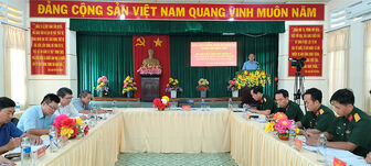Đảng ủy Quân sự TP. Châu Đốc kiểm điểm giữa nhiệm kỳ thực hiện Nghị quyết Đại hội Đảng bộ thành phố lần thứ XIII
