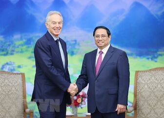 Thủ tướng Phạm Minh Chính tiếp cựu Thủ tướng Anh Tony Blair