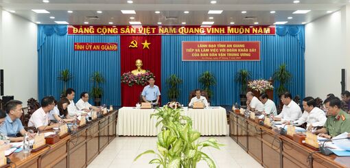 Ban Dân vận Trung ương làm việc với Tỉnh ủy An Giang về công tác tôn giáo
