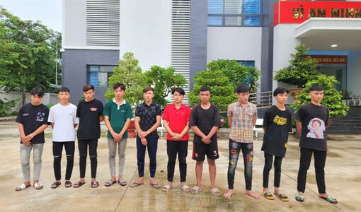 Công an TP. Châu Đốc bắt giữ nhóm thanh niên để điều tra về hành vi cố ý gây thương tích