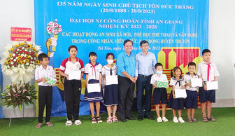 Tri Tôn tổ chức nhiều hoạt động an sinh nhân kỷ niệm Ngày thành lập Công đoàn Việt Nam