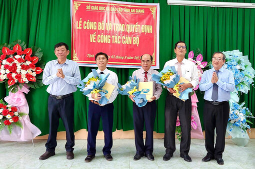 Điều động, bổ nhiệm hiệu trưởng 3 trường trên địa bàn TX. Tịnh Biên