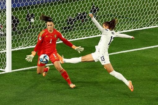 Vòng 1/8 World Cup nữ 2023: Mỹ thua đau Thụy Điển ở loạt luân lưu 11 m