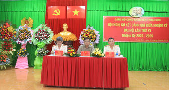 Đảng bộ Công an huyện Thoại Sơn sơ kết giữa nhiệm kỳ 2020 - 2025