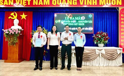 Ra mắt Quỹ Khuyến học – Khuyến tài  2 phường Mỹ Thới và Mỹ Quý