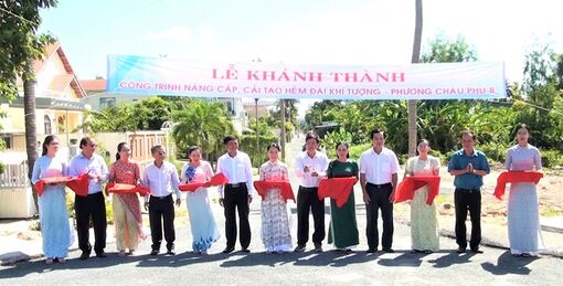 TP. Châu Đốc khánh thành công trình nâng cấp hẻm Đài Khí tượng