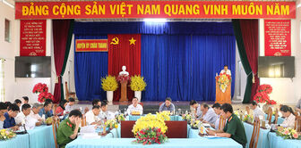 Thường trực Huyện ủy Châu Thành họp báo Bí thư các xã, thị trấn tháng 8/2023