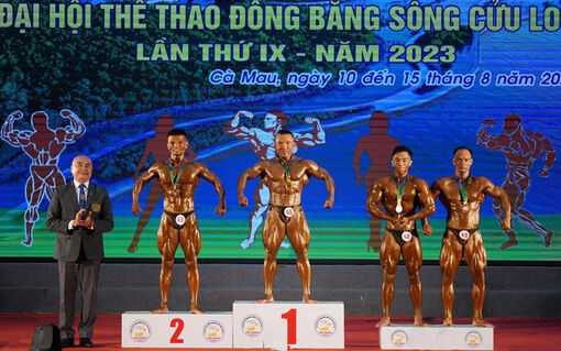 Đại hội Thể thao ĐBSCL lần thứ IX/2023: An Giang hạng nhất toàn đoàn môn thể hình và Fitness