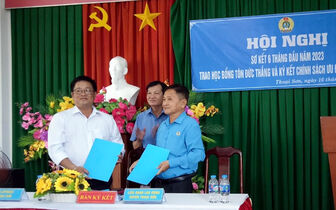 Liên đoàn Lao động huyện Thoại Sơn sơ kết nhiệm vụ 6 tháng đầu năm 2023