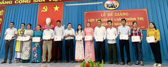 Thêm 96 đảng viên huyện Tri Tôn hoàn thành lớp Sơ cấp lý luận chính trị