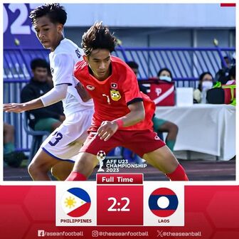 U23 Lào cưa điểm kịch tính với Philippines trước trận gặp U23 Việt Nam