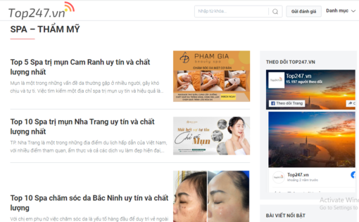 Top247 trang web xếp hạng, đánh giá Top 10, Top 5 uy tín TP.HCM