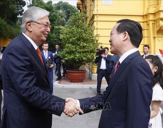 Chủ tịch nước Võ Văn Thưởng chủ trì lễ đón Tổng thống Kazakhstan