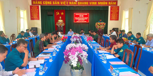 Sơ kết giữa nhiệm kỳ thực hiện Nghị quyết Đại hội Đảng bộ Quân sự TX. Tịnh Biên, nhiệm kỳ 2020 – 2025