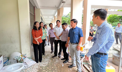 Thành ủy, HĐND, UBND, UBMTTQVN TP. Long Xuyên khảo sát công tác chuẩn bị năm học mới 2023-2024