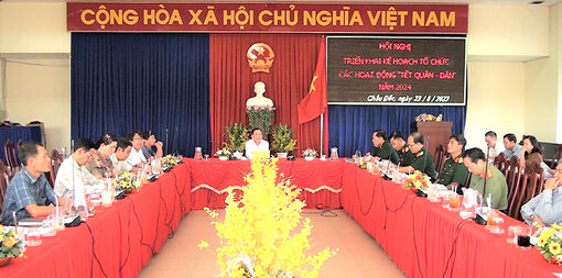 UBND TP. Châu Đốc triển khai kế hoạch tổ chức “Tết quân – dân” năm 2024