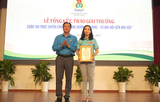 Trao giải 2 cuộc thi chào mừng Đại hội Công đoàn XI tỉnh An Giang