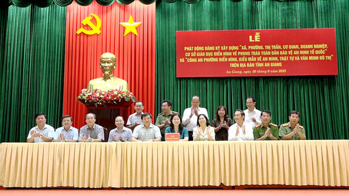 An Giang phát động đăng ký xây dựng “Xã, phường, thị trấn, cơ quan, doanh nghiệp, cơ sở giáo dục điển hình về phong trào Toàn dân bảo vệ an ninh Tổ quốc”