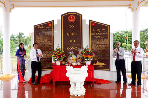 Khánh thành Công viên văn hóa- Bia chiến thắng Hoạch Lân- Bia ghi danh liệt sĩ, Anh hùng lực lượng vũ trang nhân dân Lê Thị Sy