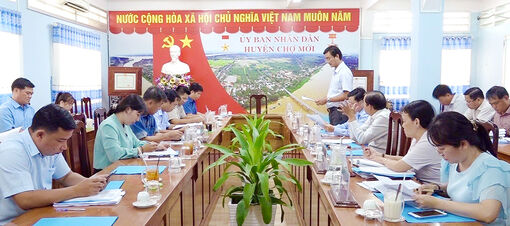 Kiểm tra, tháo gỡ khó khăn xây dựng nông thôn mới huyện Chợ Mới