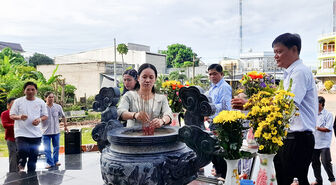 Khởi công nâng cấp sân lễ đền thờ Quản cơ Trần Văn Thành