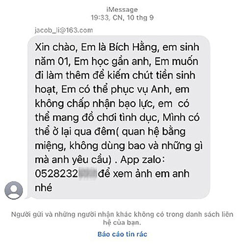 Bị làm phiền bởi cuộc gọi, tin nhắn rác