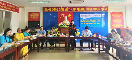 Hội Liên hiệp Phụ nữ tỉnh An Giang kiểm tra công tác hội tại TP. Châu Đốc