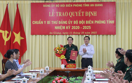 Thượng tá Nguyễn Văn Hiệp giữ chức Bí thư Đảng ủy Bộ đội Biên phòng tỉnh An Giang