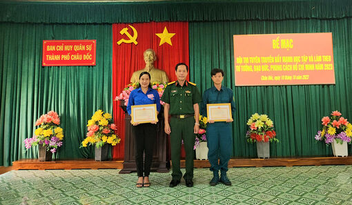 Ban Chỉ huy Quân sự TP. Châu Đốc tổ chức Hội thi tuyên truyền học tập và làm theo Bác
