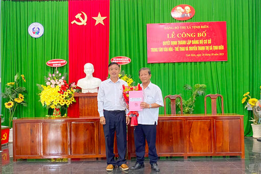 Thành lập Đảng bộ Trung  tâm Văn hóa – Thể thao và Truyền thanh TX. Tịnh Biên