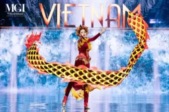 National Costume hoành tráng, nặng 30 kg của thí sinh Hoa hậu Hòa bình