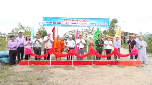 Xã Tân Phú khởi công xây dựng cầu Kênh 1