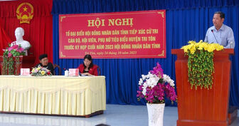 Tổ Đại biểu HĐND tỉnh An Giang tiếp xúc phụ nữ tiêu biểu huyện Tri Tôn