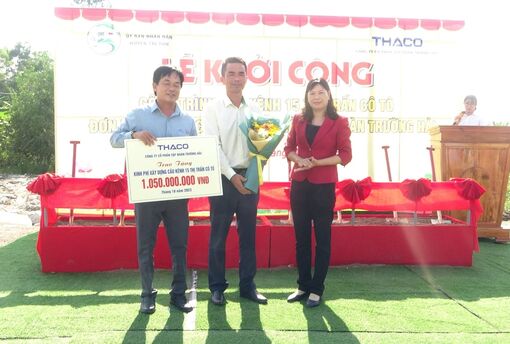 THACO tài trợ 2,35 tỷ đồng xây dựng 2 cây cầu ở Tri Tôn