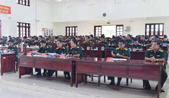 Diễn tập chỉ huy - tham mưu Ban Chỉ huy Quân sự huyện Châu Phú