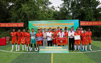 TP. Long Xuyên đoạt chức vô địch Giải Bóng đá 7 người nông dân tỉnh An Giang năm 2023