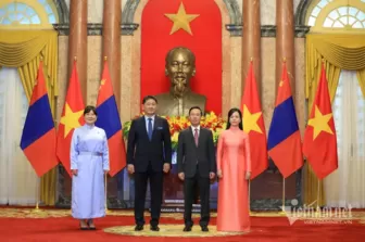 Chủ tịch nước Võ Văn Thưởng và phu nhân chủ trì lễ đón Tổng thống Mông Cổ